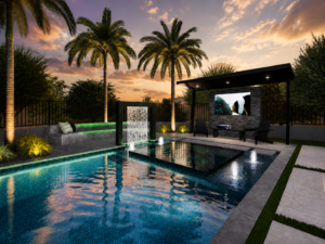 High end backyard design by Scottsdale Pools